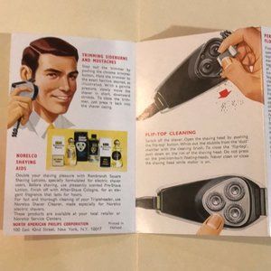 VINTAGE Norelco Tripleheader Shaver Pamphlet 1970s